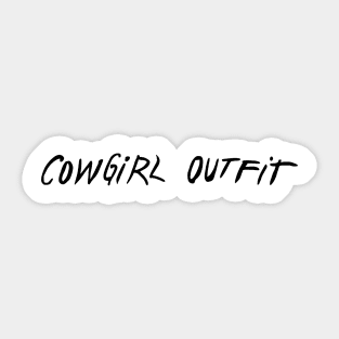 cowgirl outfit Sticker